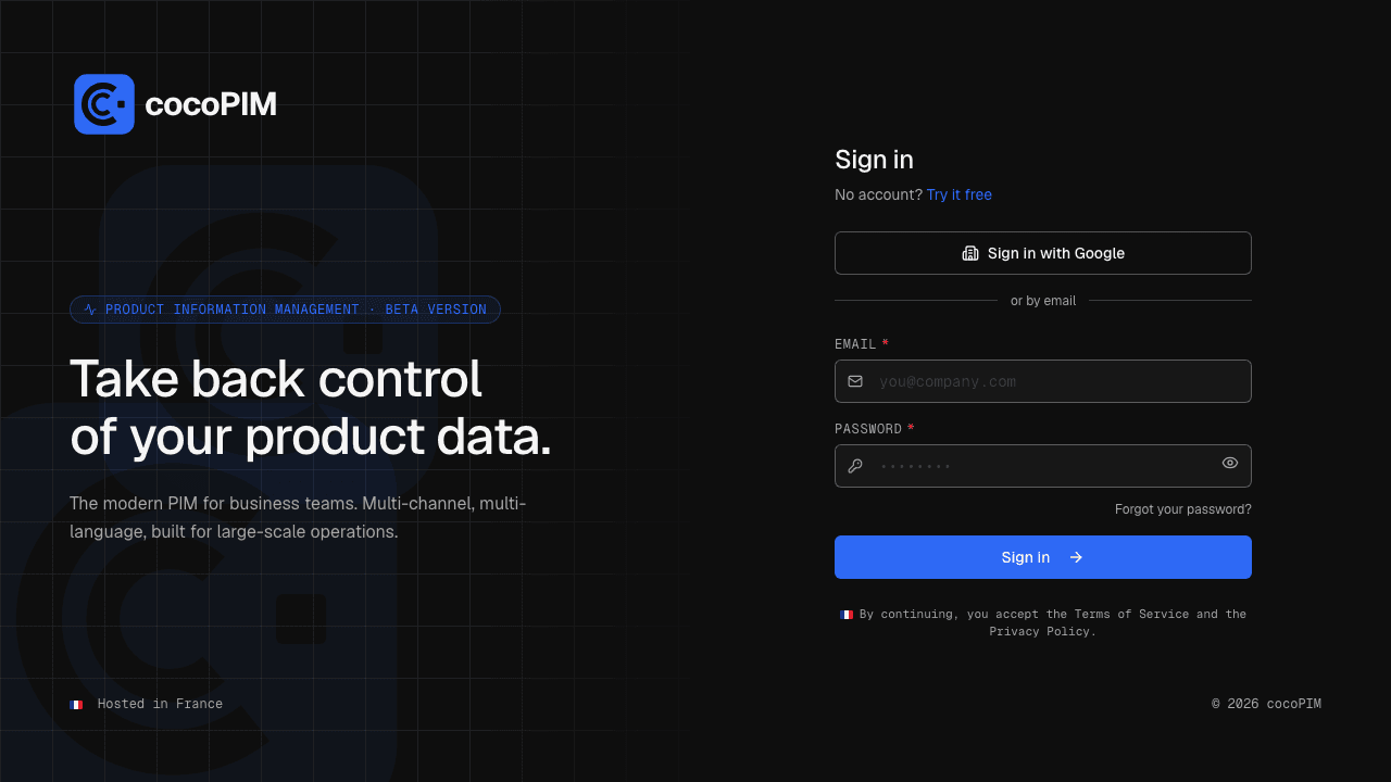 An organization’s sign-in page with the “Sign in with Google” button above the email / password form